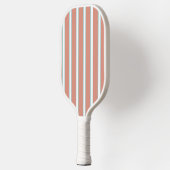 Raquette De Pickleball Bleu, rose et blanc rayures motif (Gauche)