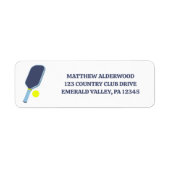 Raquette de Pickleball Bleue et Jaune Étiquette d' (Devant)