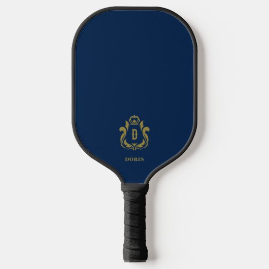 Raquette de Pickleball Bleue Monogrammée (Recto)