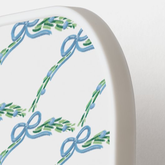 Raquette De Pickleball Blue Bows and Beaus Coastal Garland (Détail gauche)