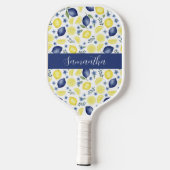 Raquette De Pickleball Blue French Country Lemon Pattern Name (Verso)
