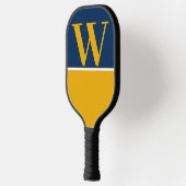 Raquette De Pickleball Blue & Gold College Monogram Pickleball Paddle (Gauche)
