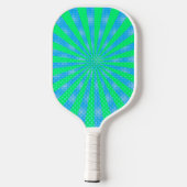 Raquette De Pickleball Blue Green Burst Design Pickleball Paddle (Verso)
