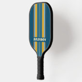 Raquette De Pickleball Blue Sun Board Stripes with Name (Gauche)