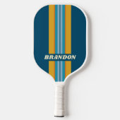 Raquette De Pickleball Blue Sun Rally Stripe with Name (Verso)