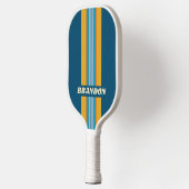 Raquette De Pickleball Blue Sun Rally Stripe with Name (Gauche)
