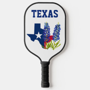 Raquette De Pickleball Bluebonnets Austin Texas Floral Texan Flag