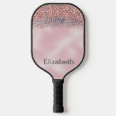 Raquette De Pickleball Blush Pink Jeweled Personalized (Recto)