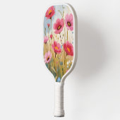 Raquette De Pickleball Blushing Blooms | Pink Flower Meadow Floral (Gauche)
