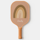 Raquette De Pickleball Bohemian Rainbows Patterned Script Name (Recto)