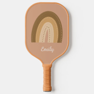 Raquette De Pickleball Bohemian Rainbows Patterned Script Name