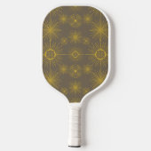 Raquette De Pickleball Boho Celestial Sun Stars Personnalisé Grey (Verso)