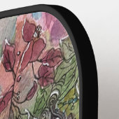 Raquette De Pickleball Boho Chic Flower Garden aquarelle peinture (Détail gauche)