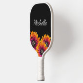 Raquette De Pickleball Boho Daisies Botanique Rustique Noir (Gauche)