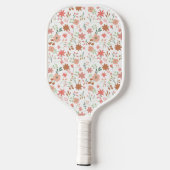 Raquette De Pickleball Boho Floral Terracotta Modern Personalized (Verso)