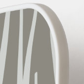 Raquette De Pickleball Boho Grey et White Motif Nom personnalisé (Détail gauche)