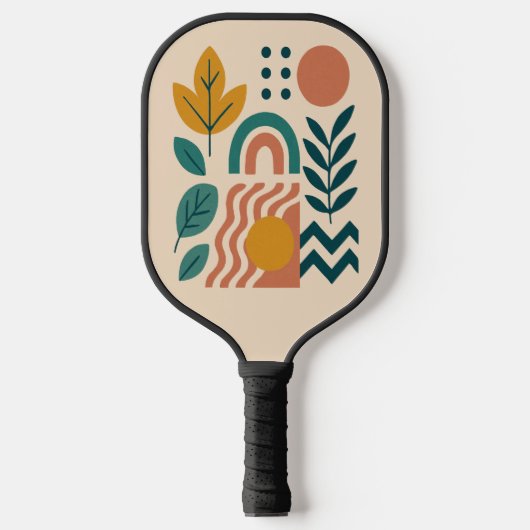 Raquette De Pickleball Boho moderne Abstrait Nature Wall Art (Recto)