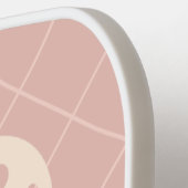 Raquette De Pickleball Boho Pinks tendance élégant Script Customisé (Détail gauche)