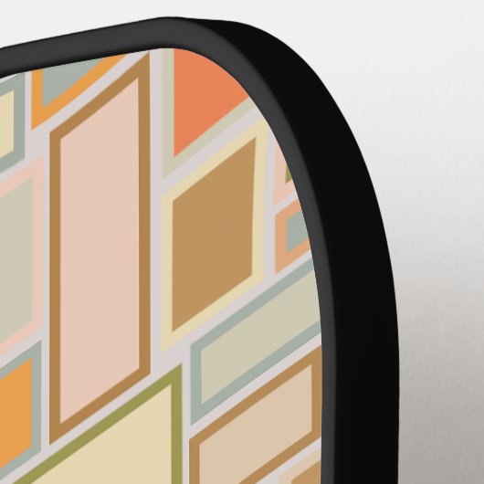 Raquette De Pickleball Boho Rectangles (Détail gauche)