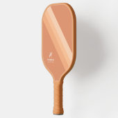 Raquette De Pickleball Boho Retro Tan Terracotta Monogramme (Gauche)