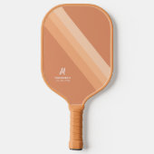 Raquette De Pickleball Boho Retro Tan Terracotta Monogramme (Verso)