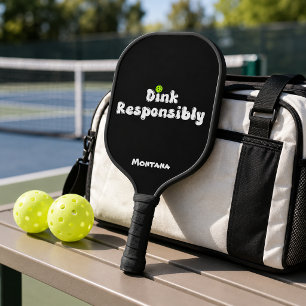 Raquette De Pickleball Boire Responsablement Nom Noir Onyx