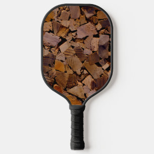 Raquette De Pickleball Bois de chauffage rustique cabine bois écorce mot