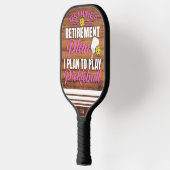 Raquette De Pickleball Bois de retraite et monogramme vert pour elle (Gauche)