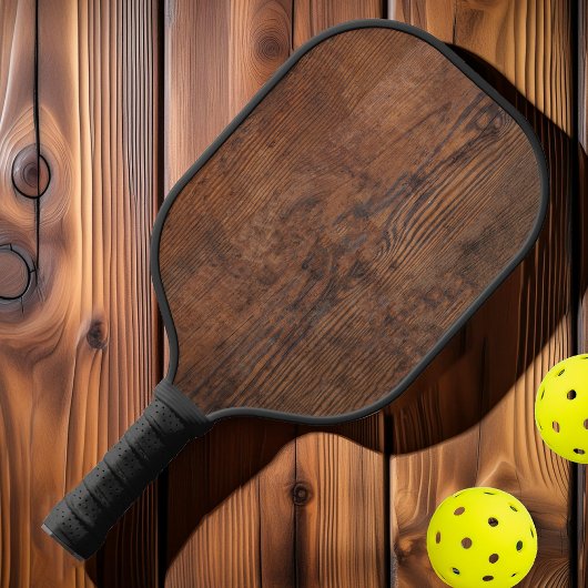 Raquette De Pickleball Bois rustique de noyer foncé