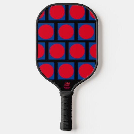 Raquette De Pickleball Boîte bleue, point rouge (Verso)