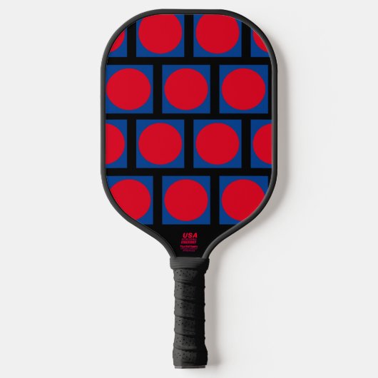 Raquette De Pickleball Boîte bleue, point rouge (Recto)