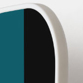 Raquette De Pickleball Bold Black and Teal Stripes | Ciao Bella (Détail gauche)