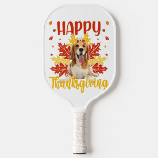 Raquette De Pickleball Bon thanksgiving drôle Turquie Beagle Lover