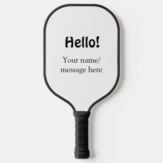 Raquette De Pickleball Bonjour ajouter un message de nom simple minimum é (Recto)