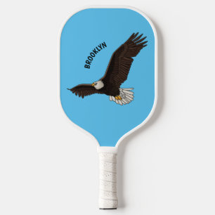 Raquette De Pickleball Bonne illustration de dessin d'aigle à chauve-sour