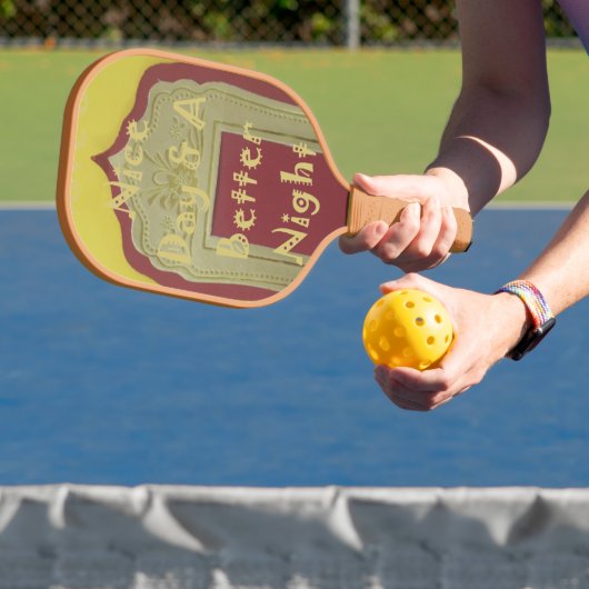 Raquette De Pickleball Bonne journée et meilleure nuit avec gratitude (Insitu)