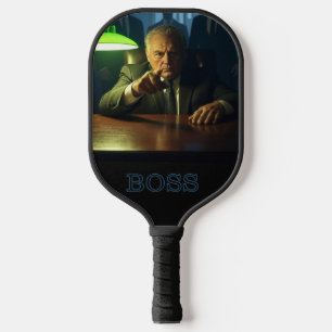 Raquette De Pickleball Boss avec pagaie de pickleball texte