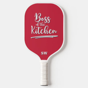 Raquette De Pickleball Boss drôle de la cuisine Vintage Re blanc Élégant