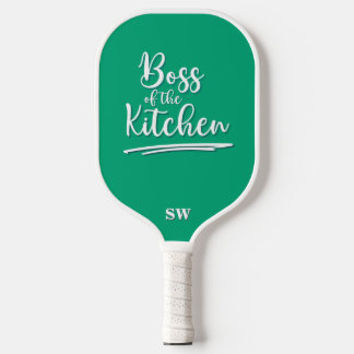 Raquette De Pickleball Boss drôle de la Monnaie de cuisine Vert Blanc Élé