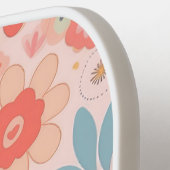 Raquette De Pickleball Botanique Boho Floral Abstrait Personnalisé (Détail gauche)