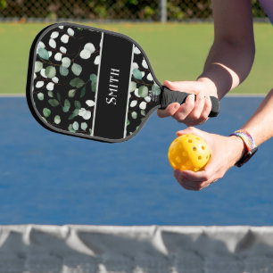 Raquette De Pickleball Botanique Feuille verdure avec nom