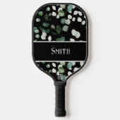Raquette De Pickleball Botanique Feuille verdure avec nom (Recto)