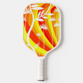 Raquette De Pickleball Botanique orange et blanche (Verso)