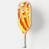 Raquette De Pickleball Botanique orange et blanche (Gauche)