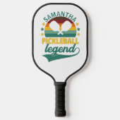 Raquette De Pickleball Boule de chiche monogramme légende (Recto)