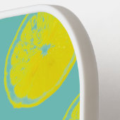 Raquette De Pickleball Boule de saucisse citron jaune vert (Détail gauche)