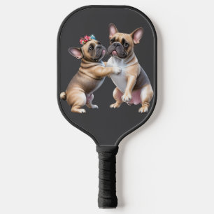 Raquette De Pickleball Bouledogue français amoureux Saint-Valentin