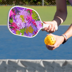 Raquette De Pickleball Bouquet de Couleurs Conception d'Art Abstrait Colo