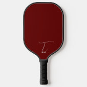 Raquette De Pickleball Bourgogne Monogrammé (Recto)