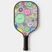 Raquette De Pickleball Boutons Pastel mignons (Verso)